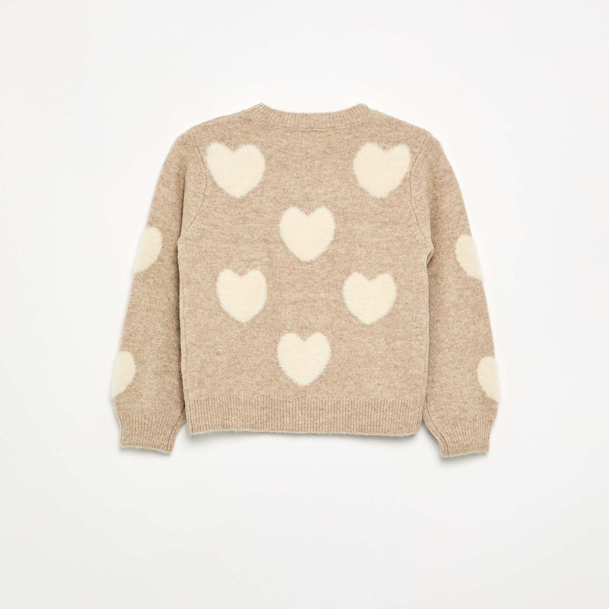 All-over animated sweater BEIGE