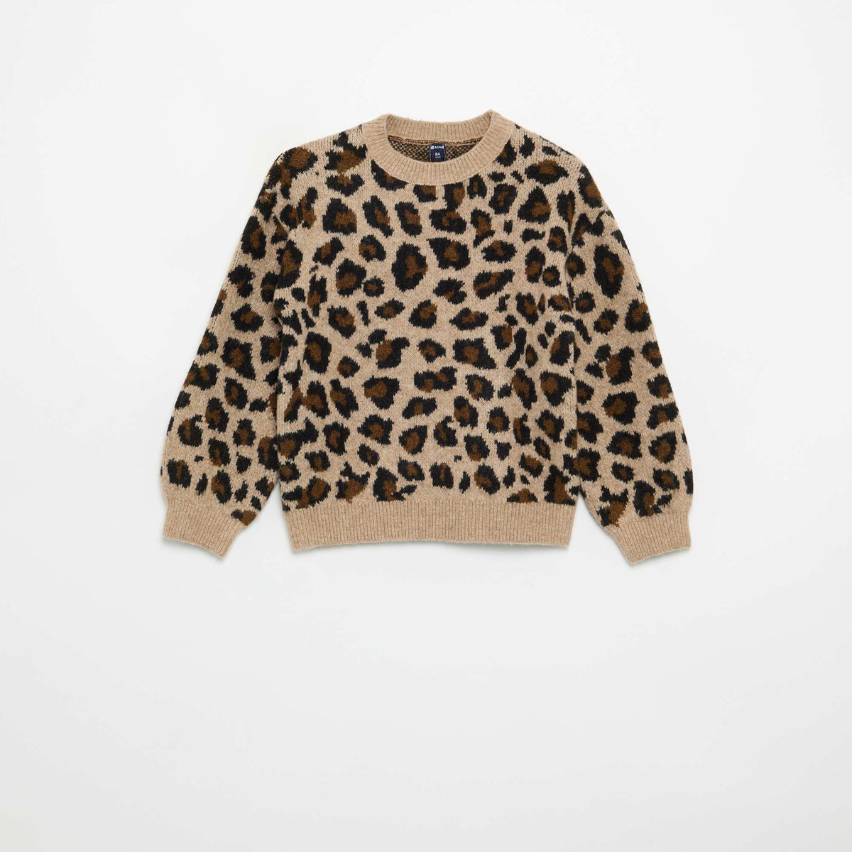 Leopard Print Sweater BEIGE
