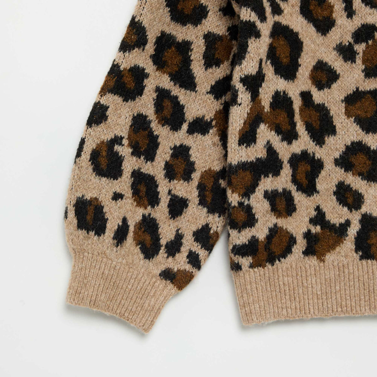 Leopard Print Sweater BEIGE