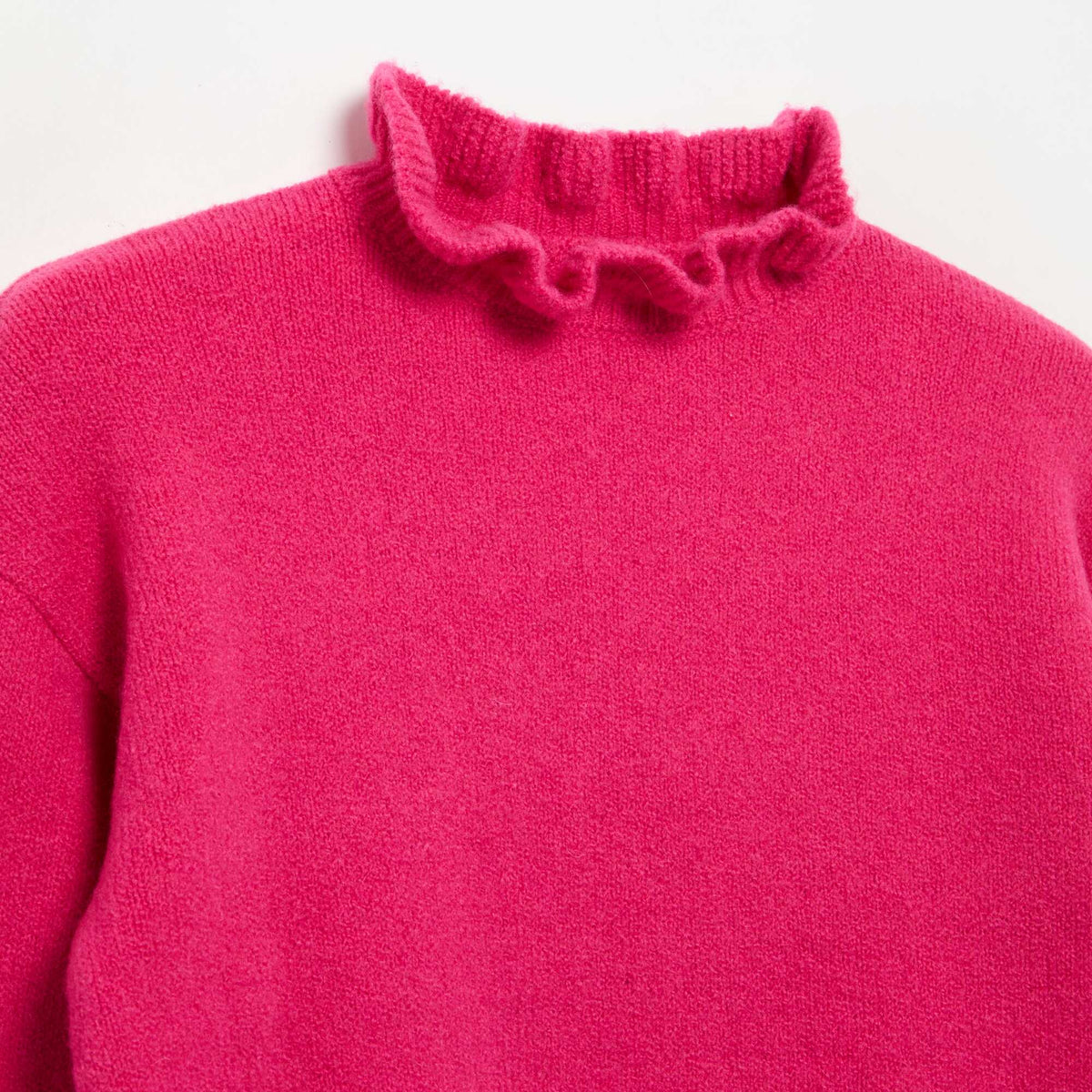 Wavy high-neck sweater PINK