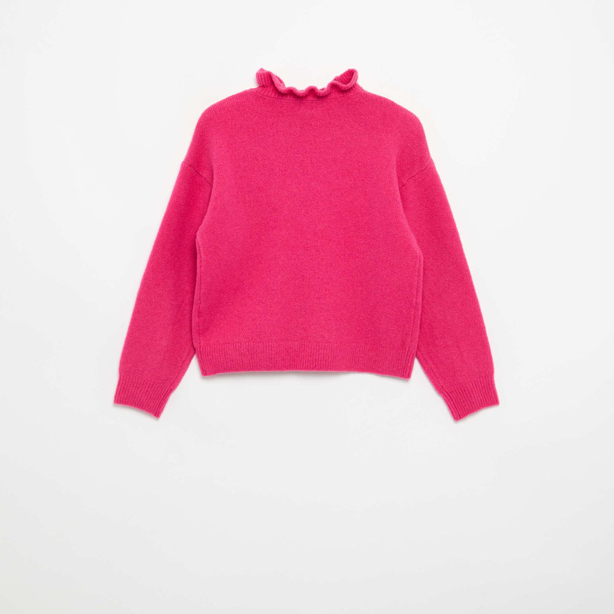 Wavy high-neck sweater PINK