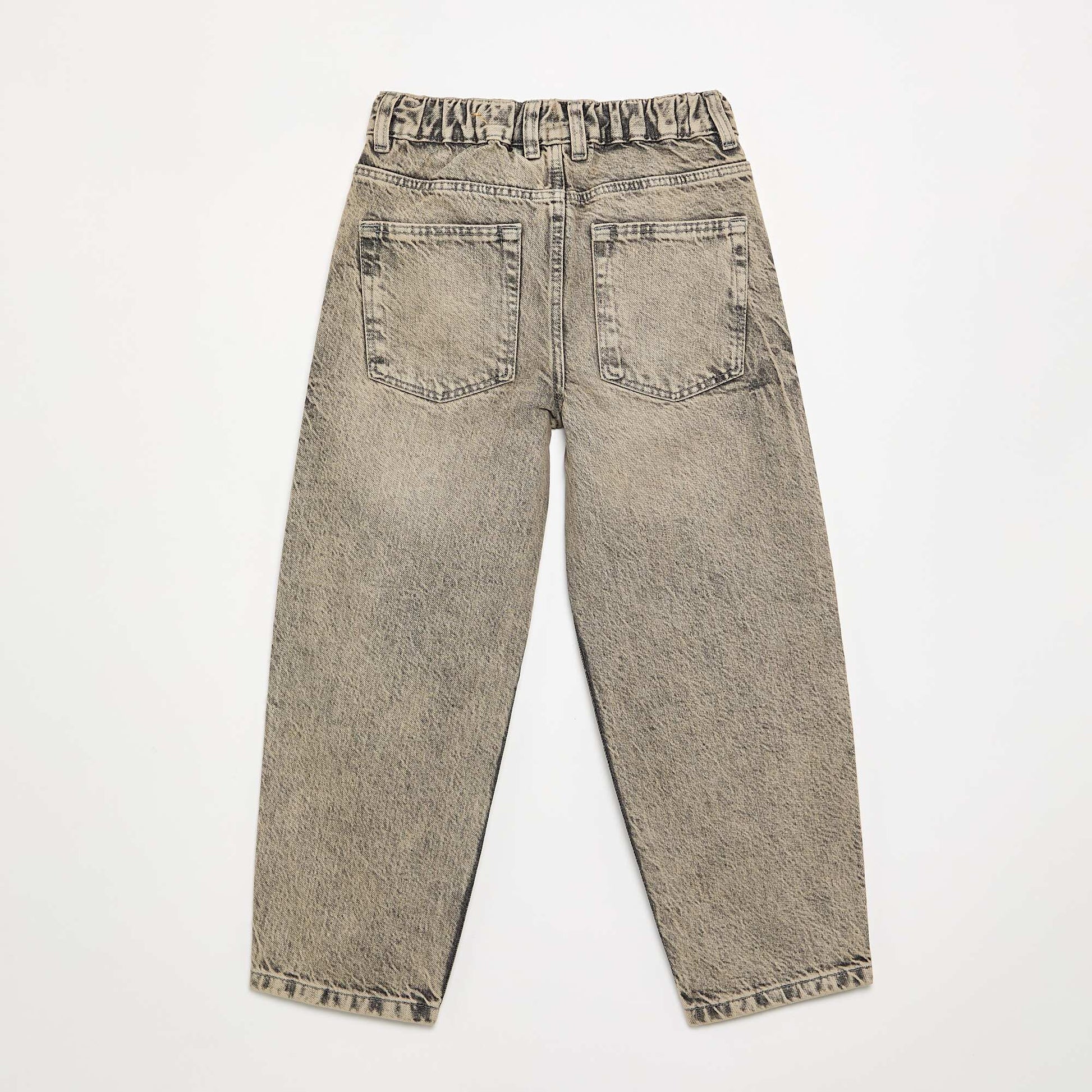 Wide-leg denim trousers GREY