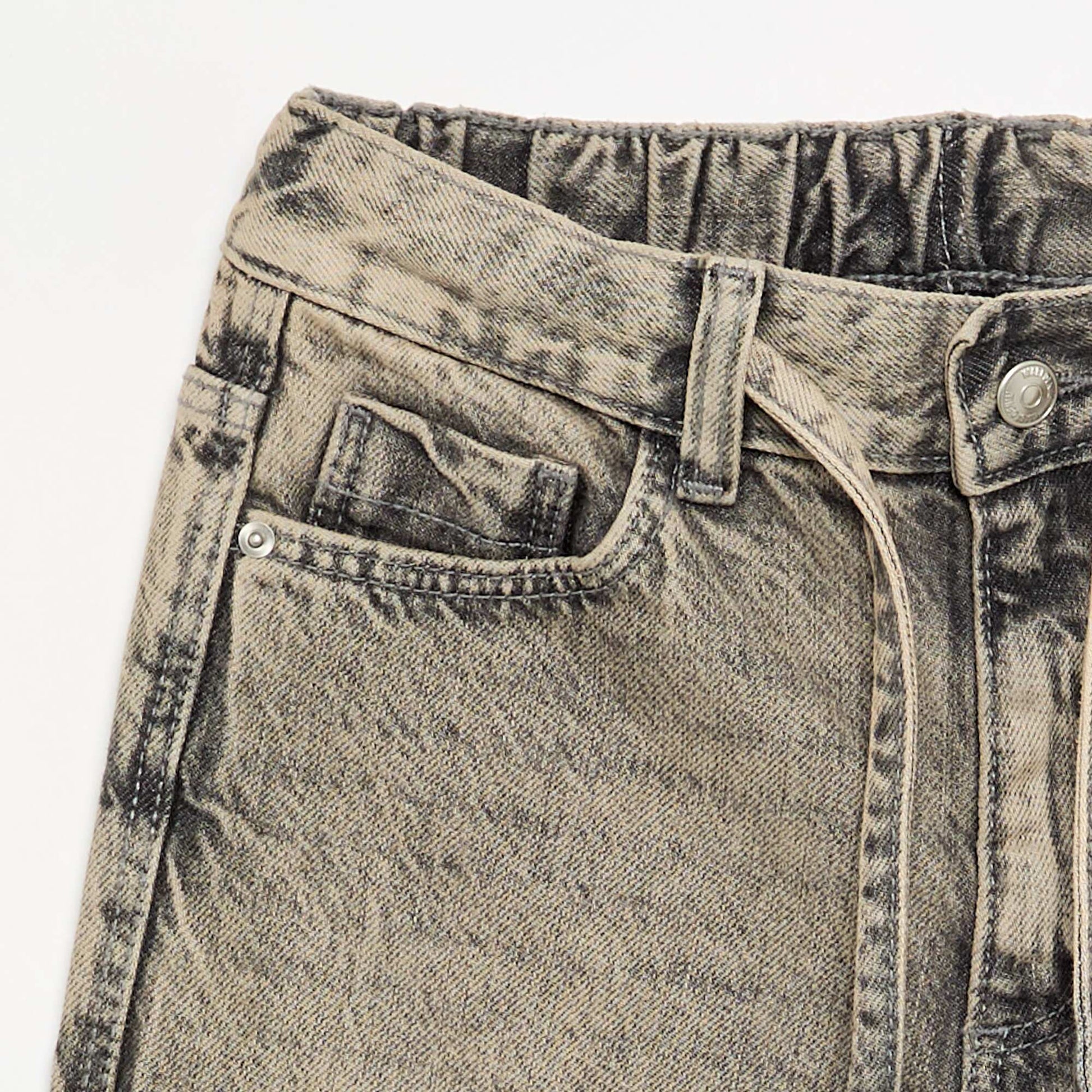 Wide-leg denim trousers GREY