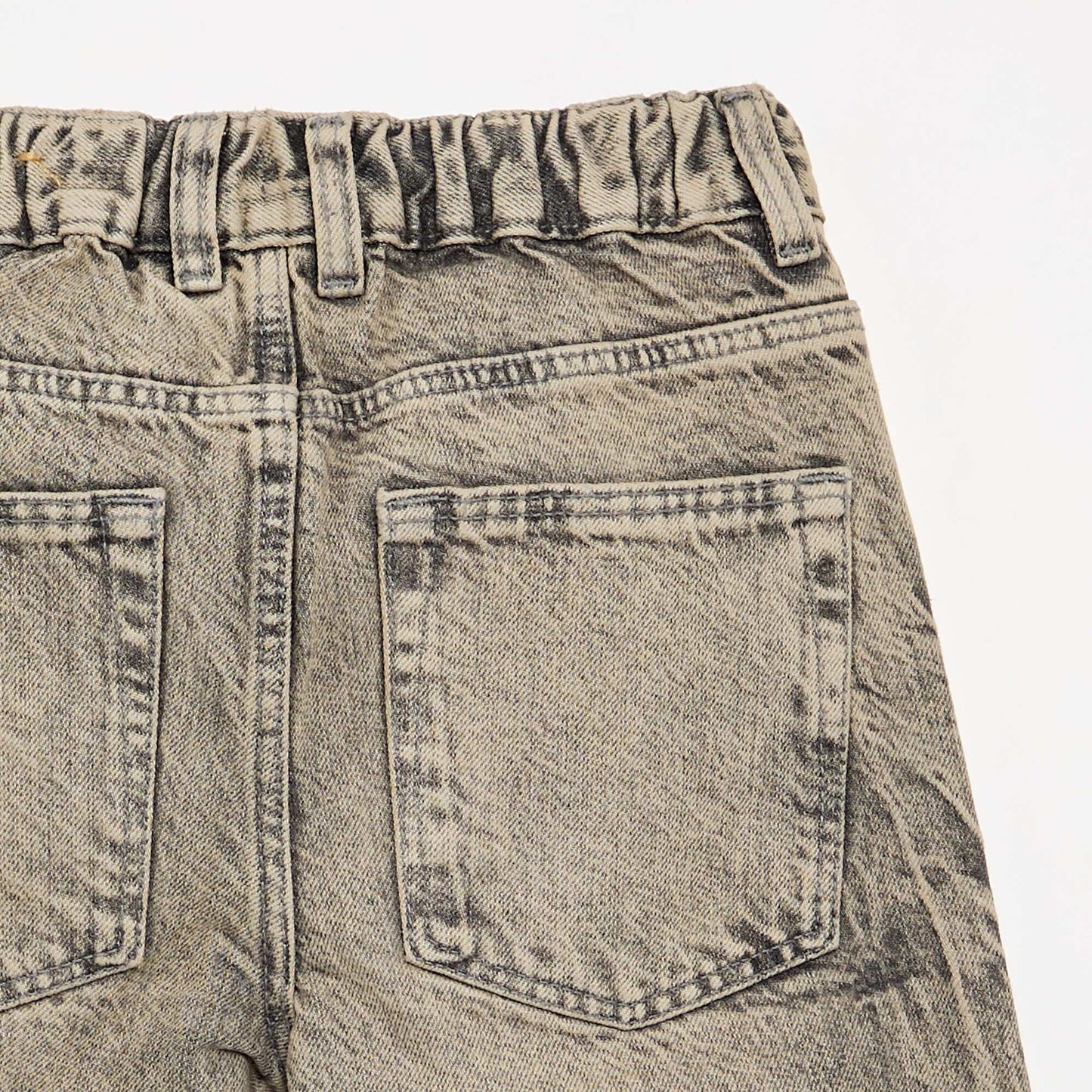 Wide-leg denim trousers GREY