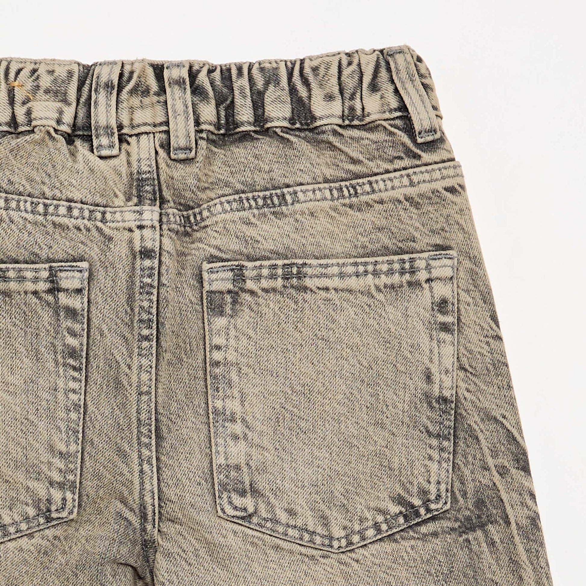 Wide-leg denim trousers GREY