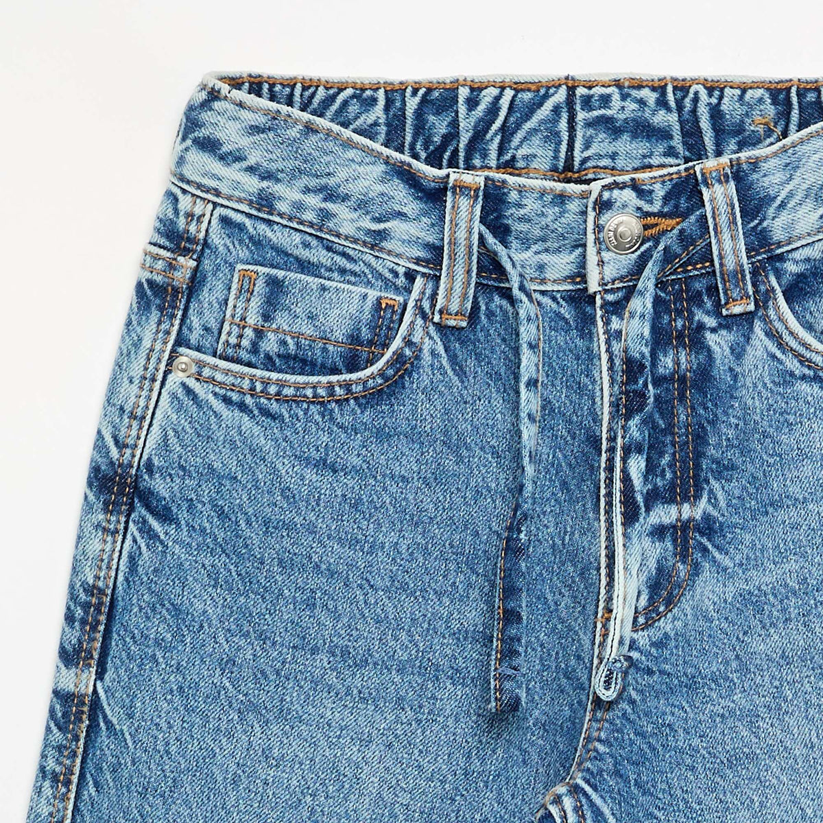 Wide-leg denim trousers BLUE
