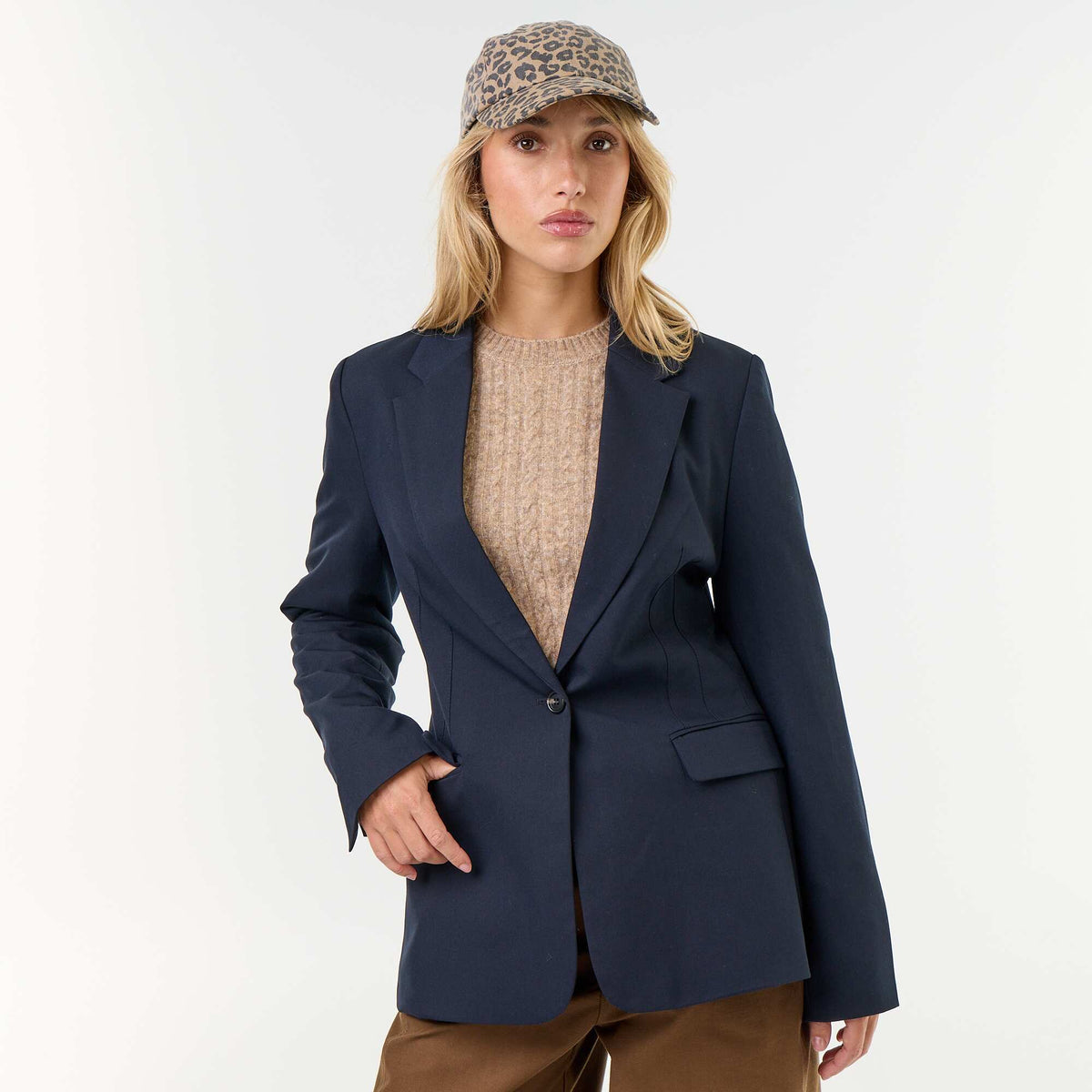 Longline Blazer Jacket BLUE