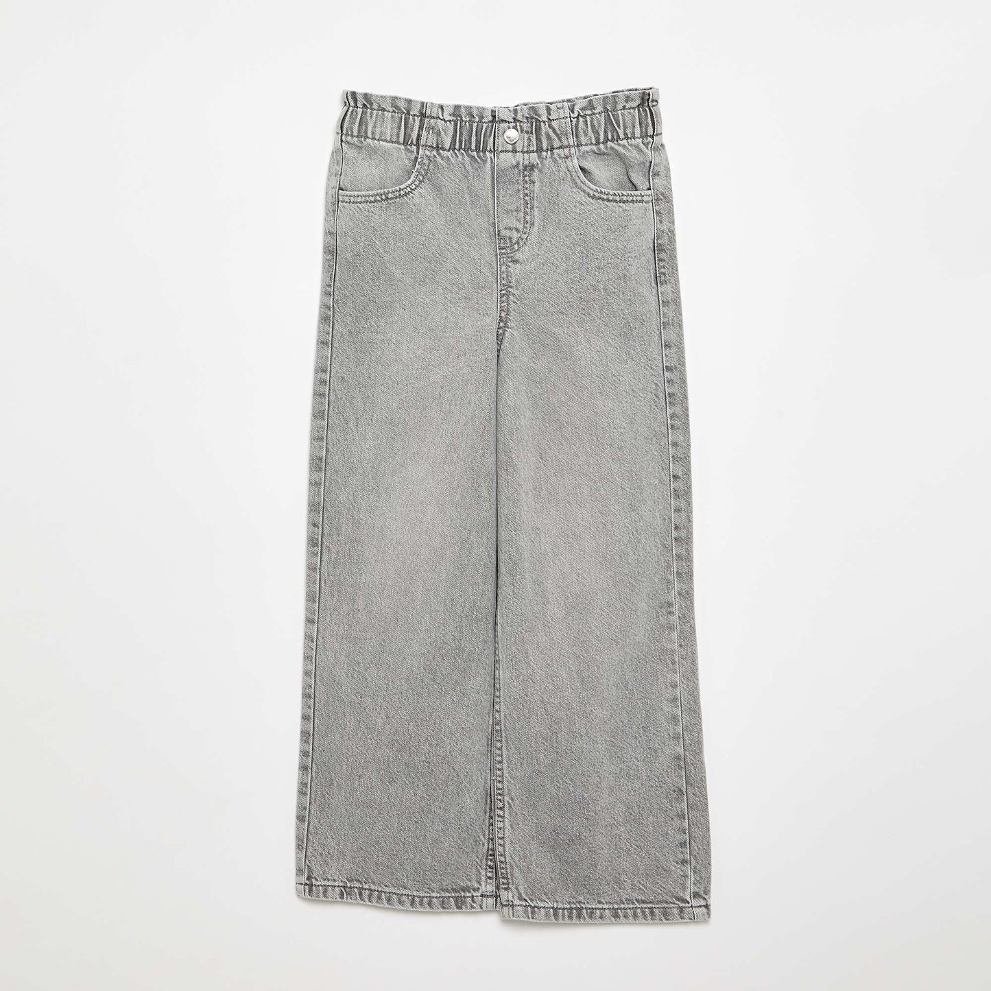Wide-leg denim pants GREY