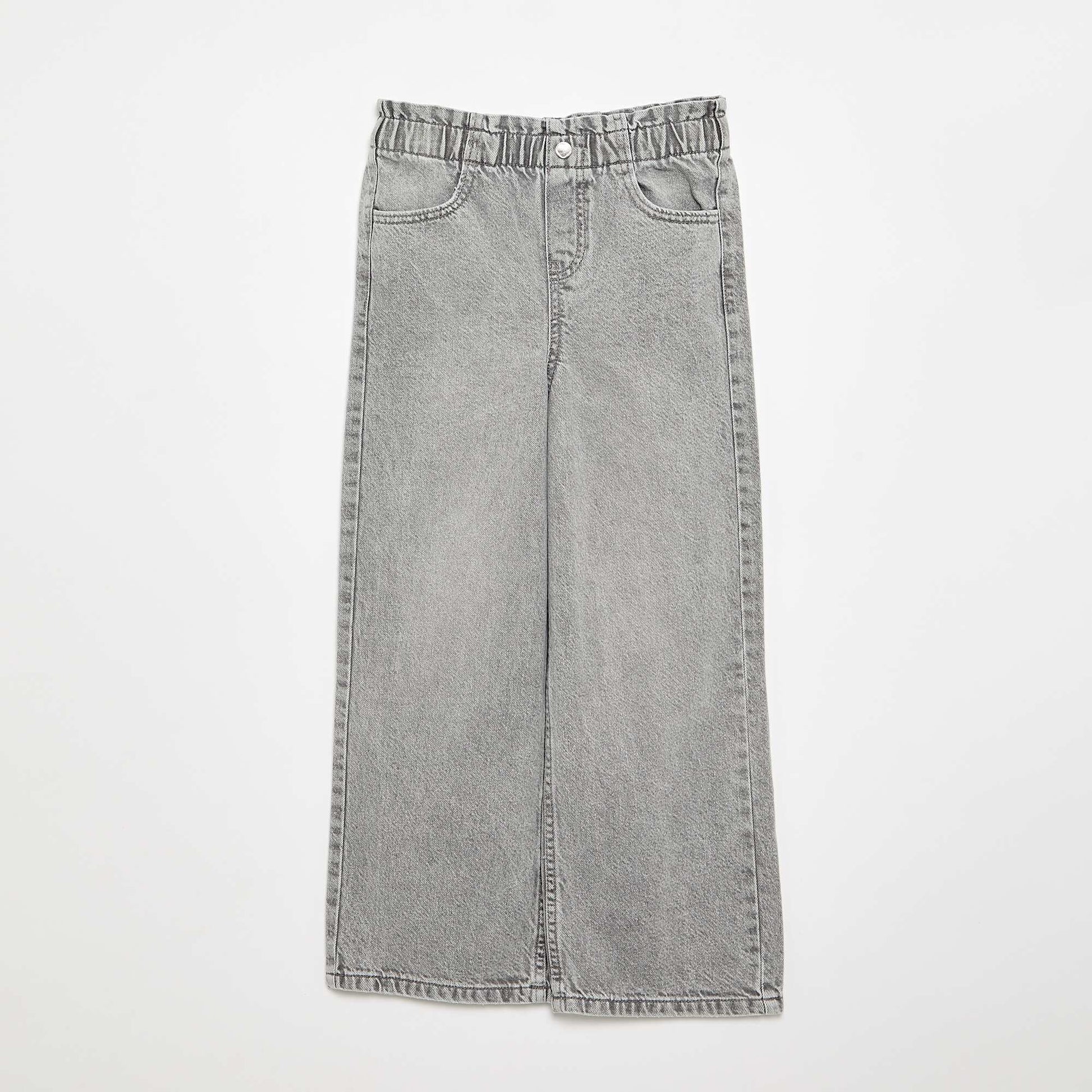 Wide-leg denim pants GREY