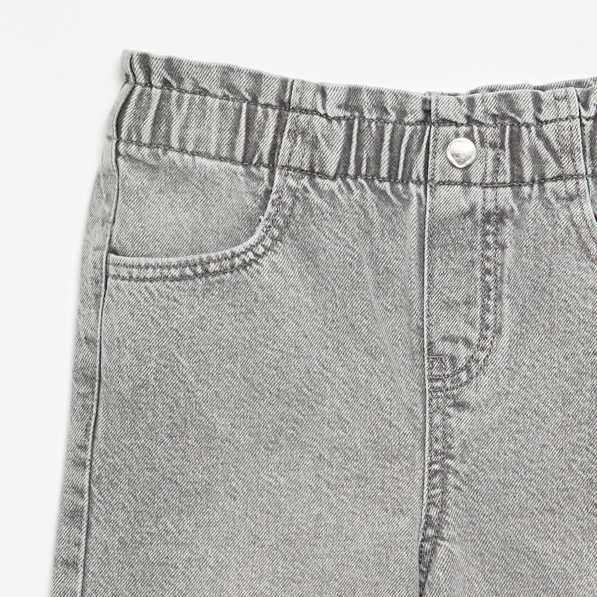 Wide-leg denim pants GREY