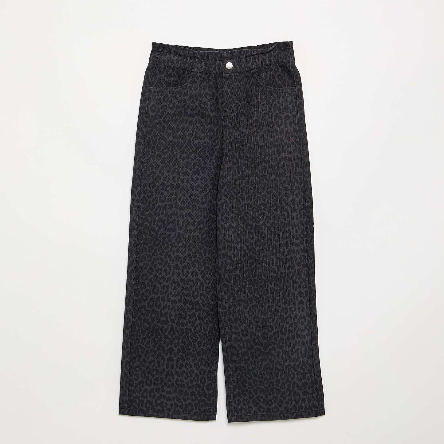 Wide-leg denim pants GREY
