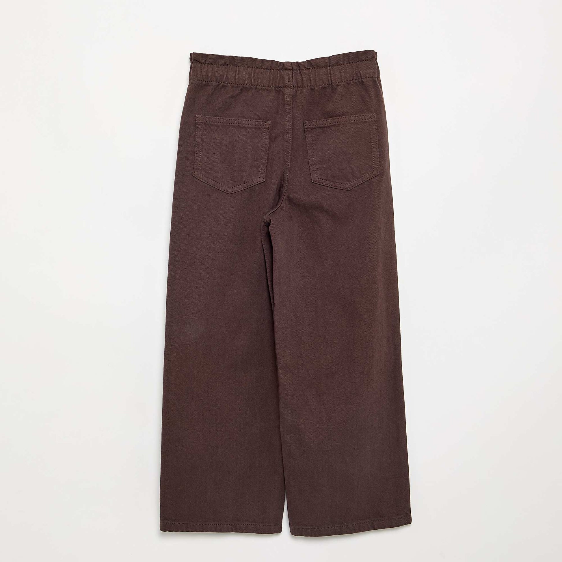 Wide-leg denim pants BROWN