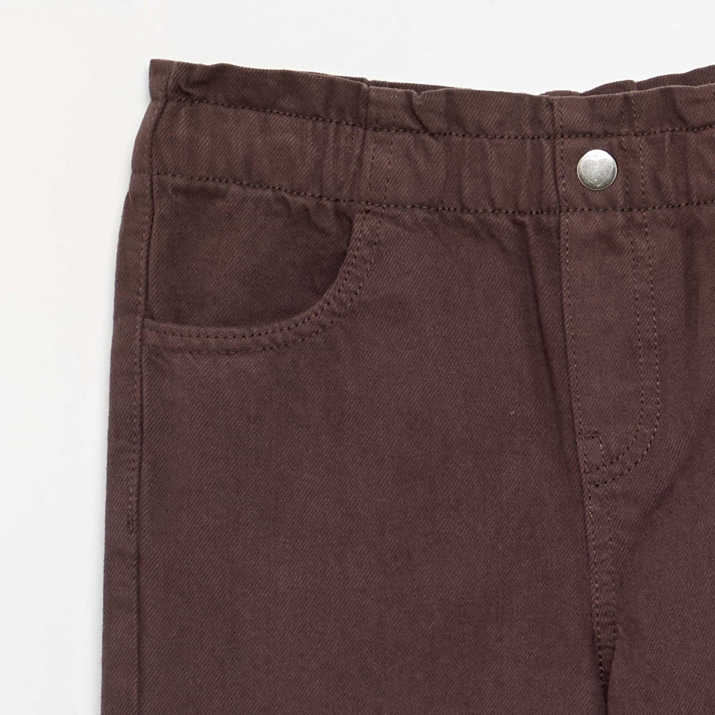 Wide-leg denim pants BROWN