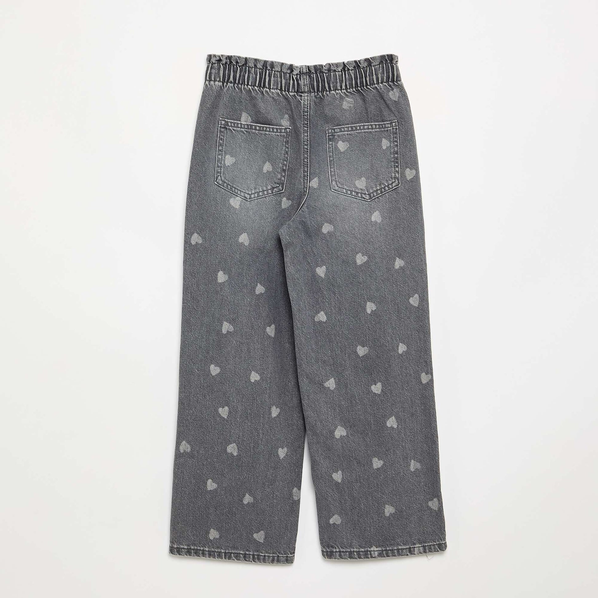 Wide-leg denim pants GREY
