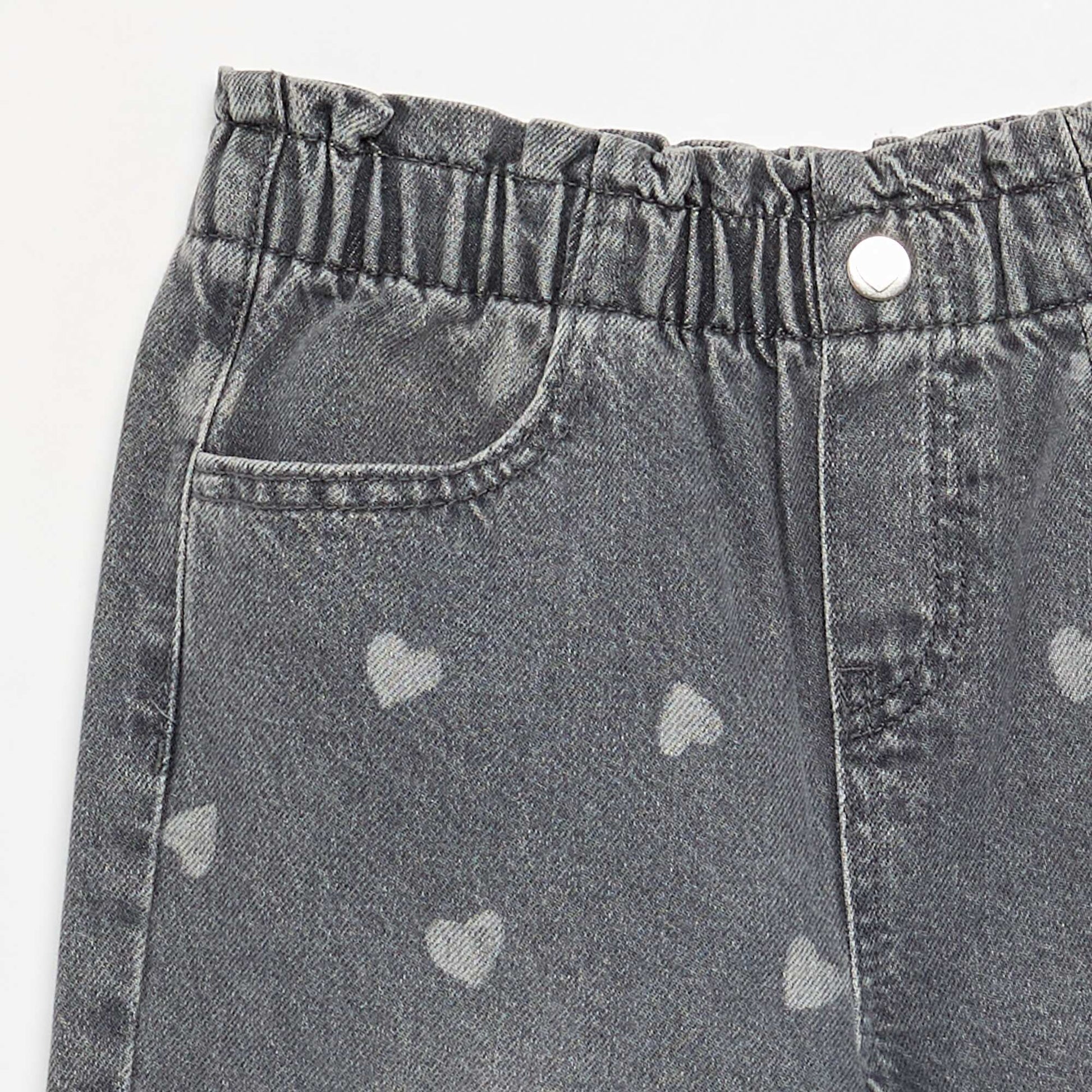 Wide-leg denim pants GREY
