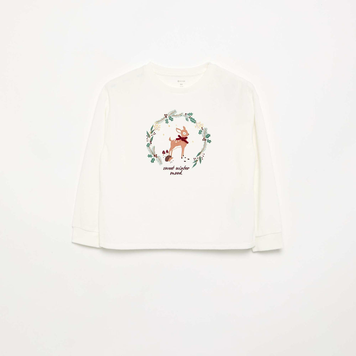 Printed velvet pajamas WHITE