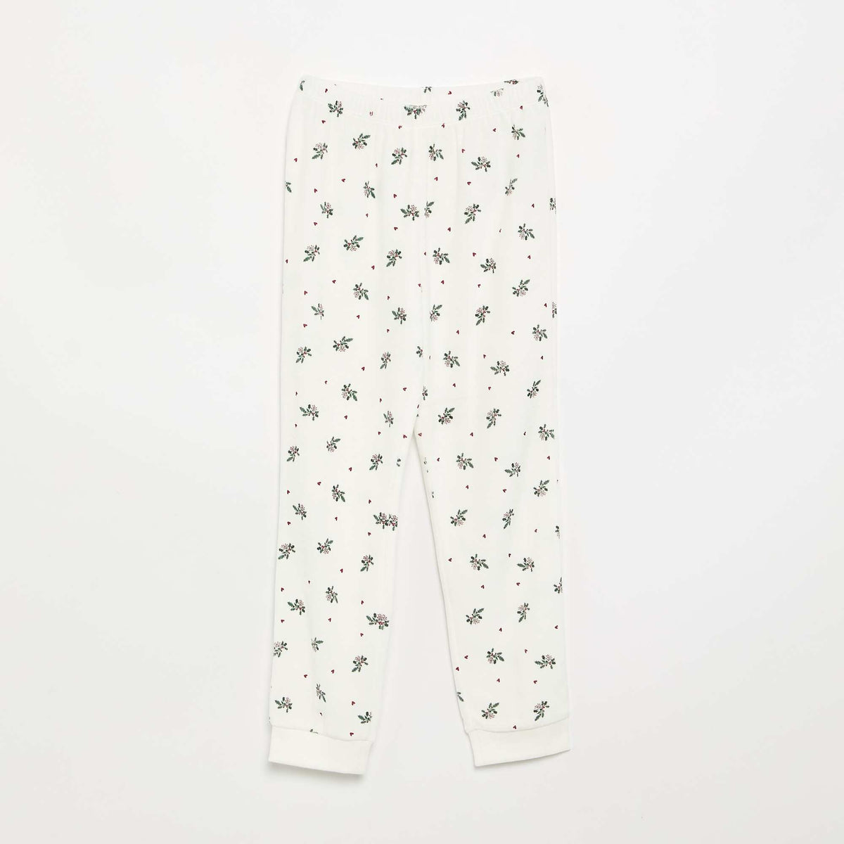 Printed velvet pajamas WHITE