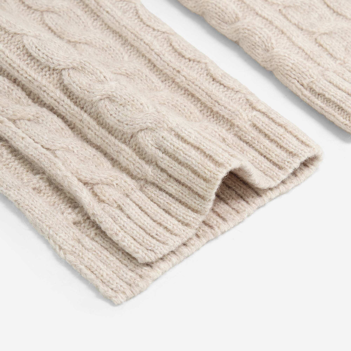 2-Piece Beanie Hat and Scarf Set BEIGE
