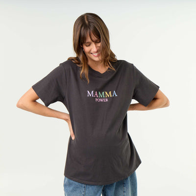 Printed maternity t-shirt GREY