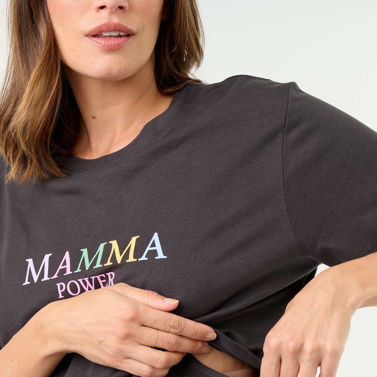 Printed maternity t-shirt GREY