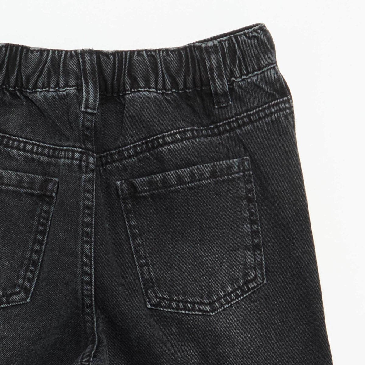 Wide-leg trousers with rhinestones BLACK