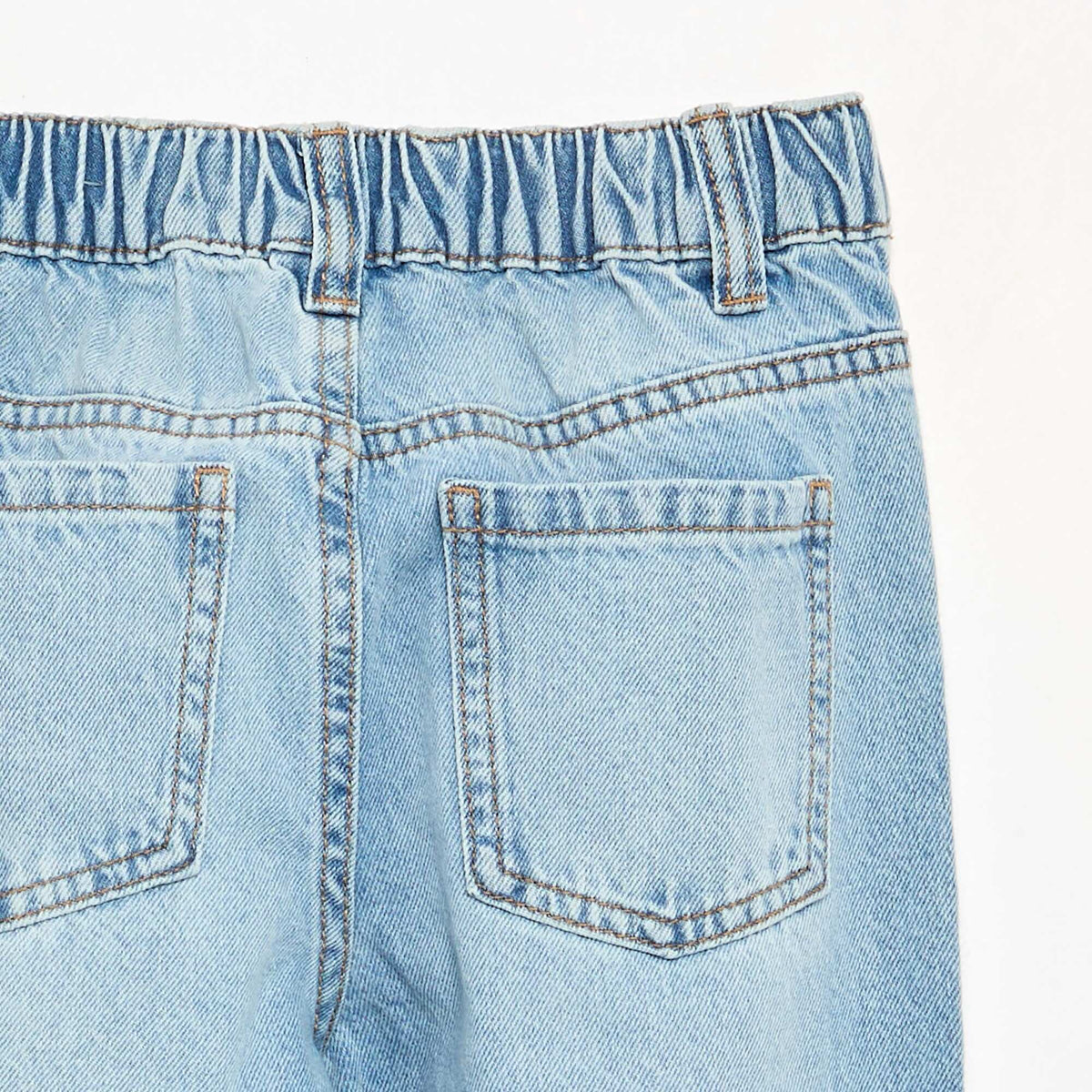 Wide-leg trousers with rhinestones BLUE