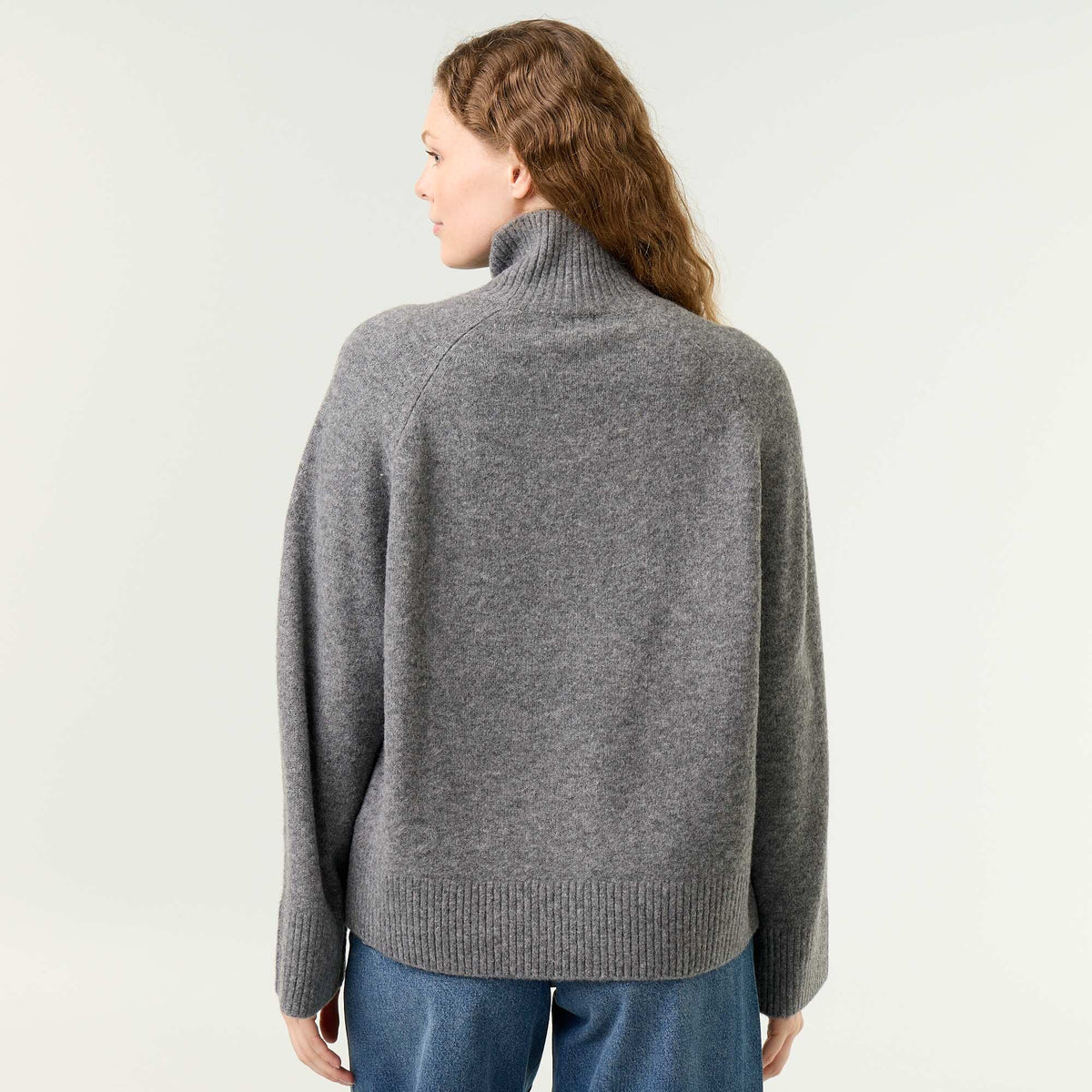 Warm high-neck sweater GREY