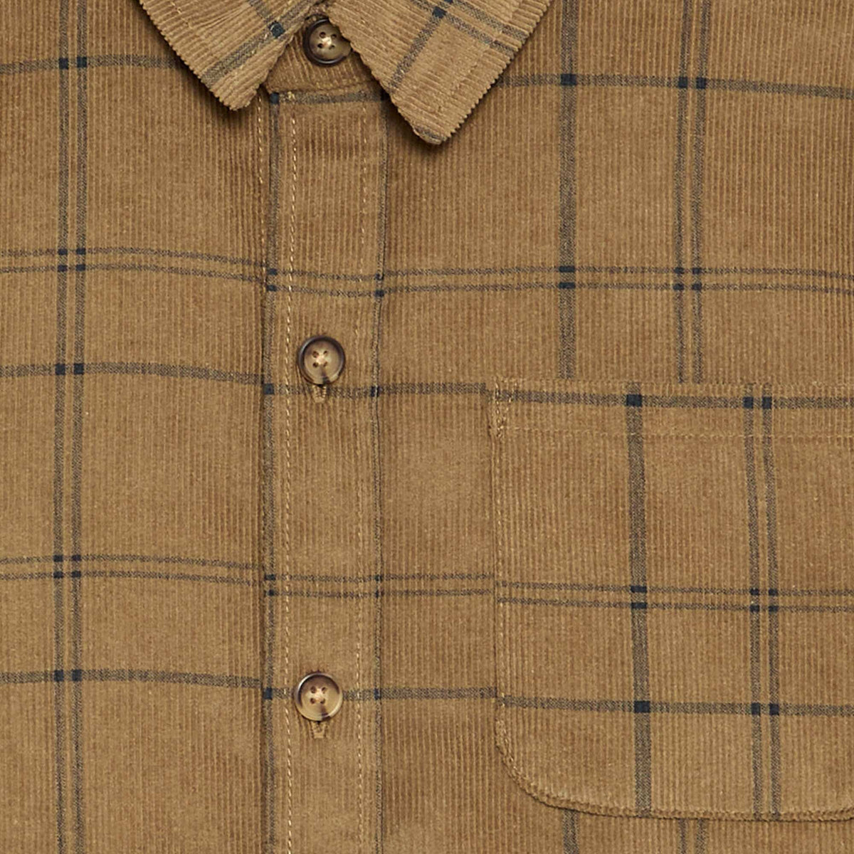 Corduroy checked shirt KHAKI