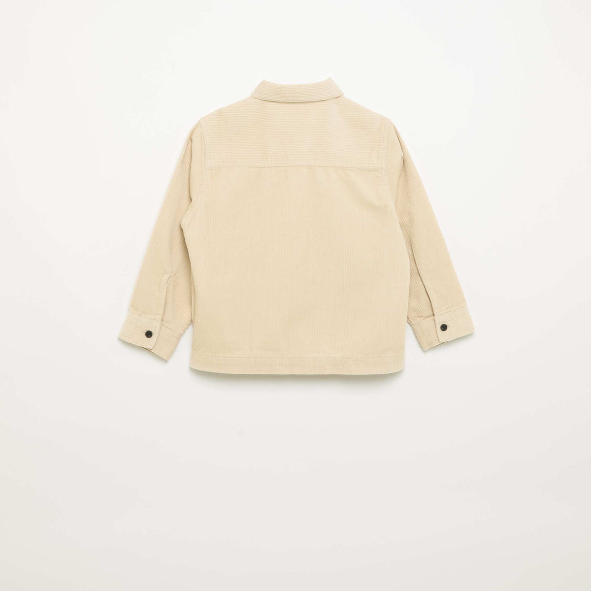 Plain corduroy overshirt BEIGE