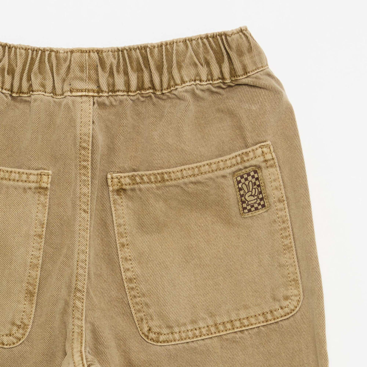 Solid Wide-Leg Trousers BEIGE
