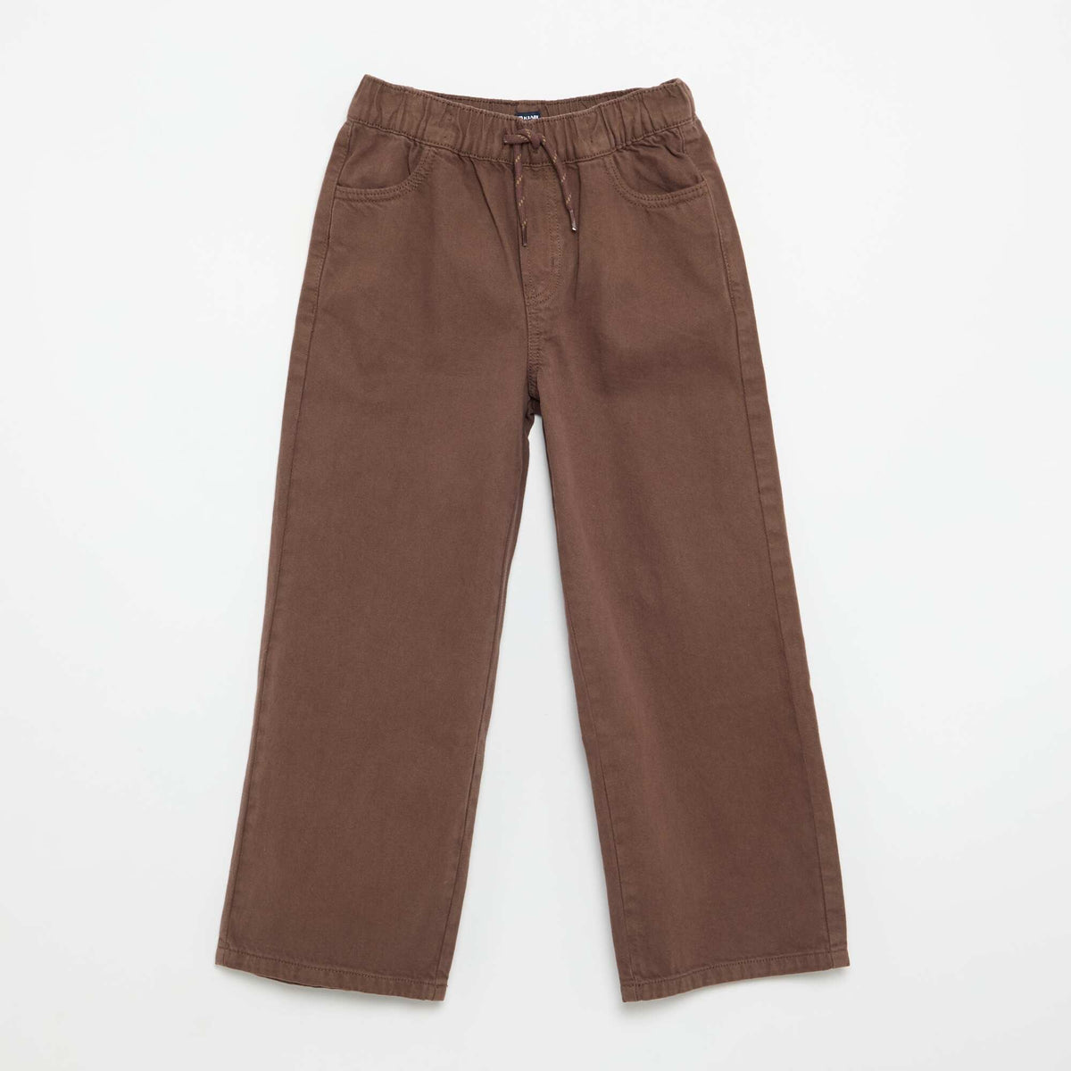 Solid Wide-Leg Trousers BROWN