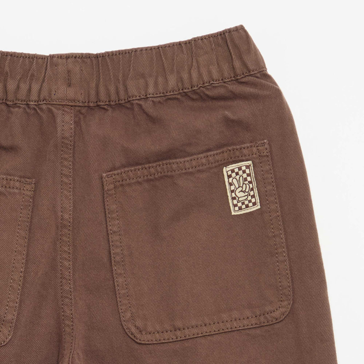 Solid Wide-Leg Trousers BROWN