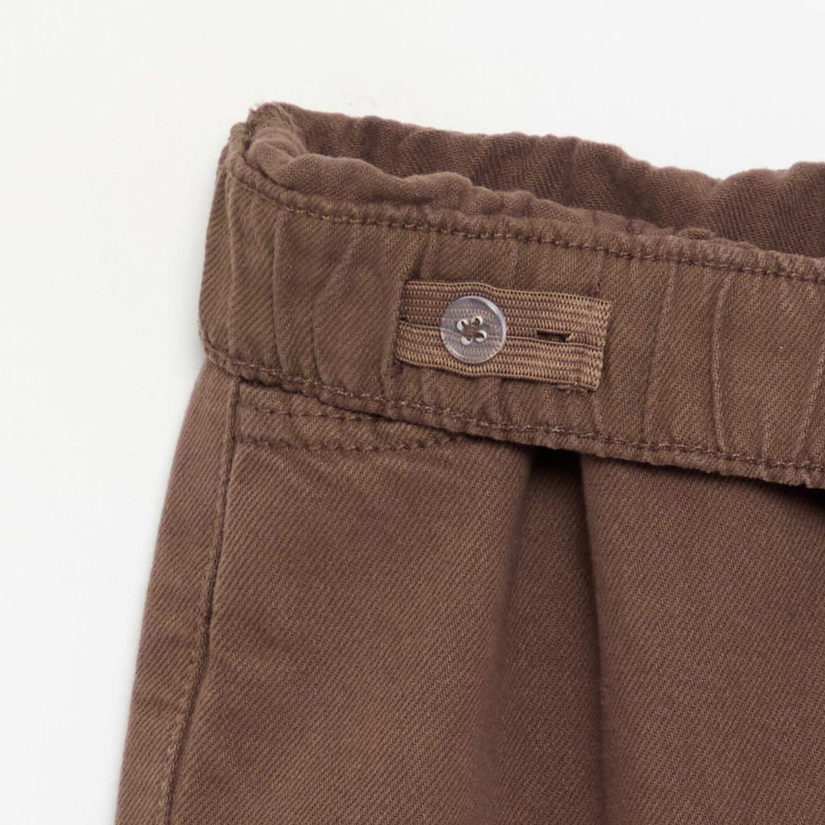 Solid Wide-Leg Trousers BROWN
