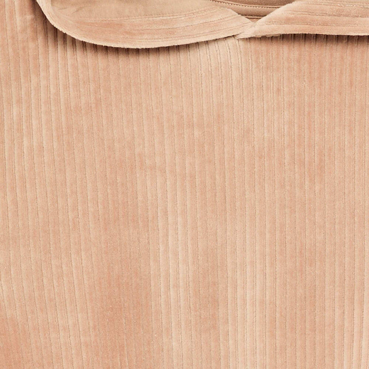 Ribbed knit hooded sweatshirt BEIGE