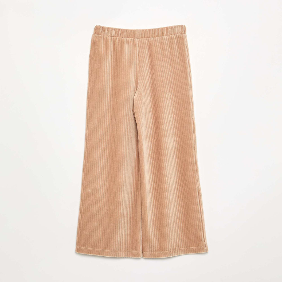 Wide-leg corduroy trousers BEIGE