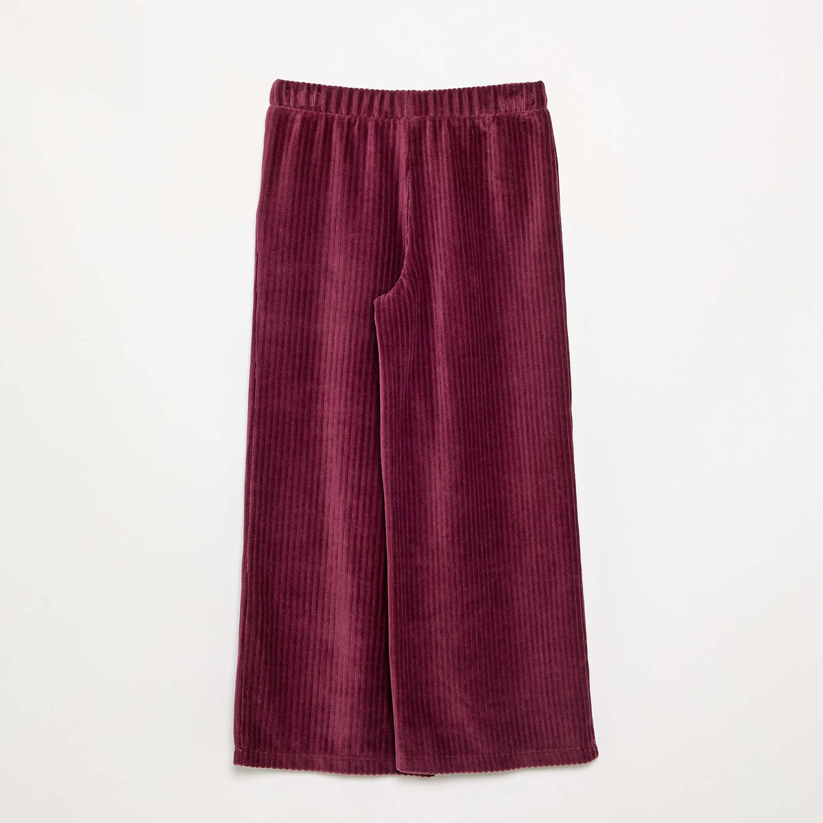 Wide-leg corduroy trousers RED