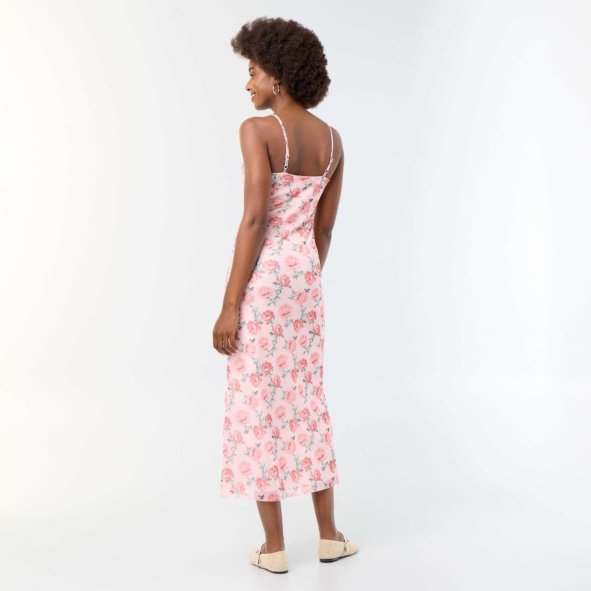 Floral Print Maxi Dress PINK