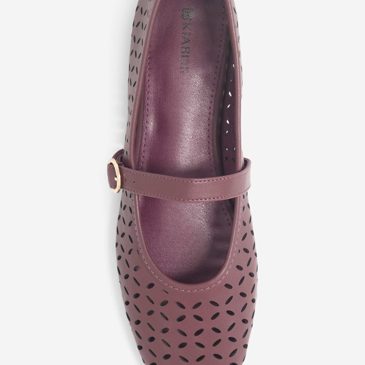 Cut-out ballet flats with buckle PURPLE