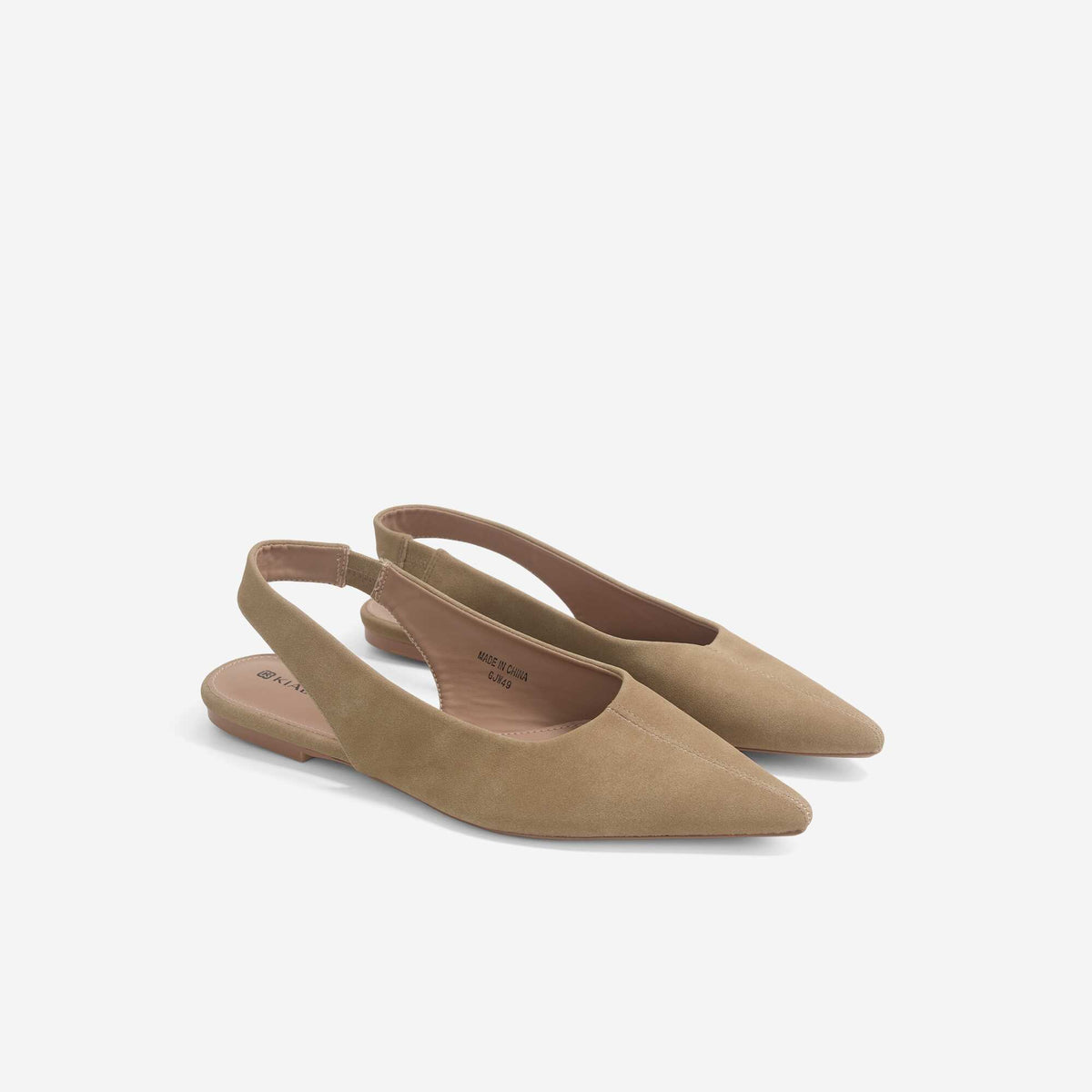 Solid Slingback Ballet Flats BROWN