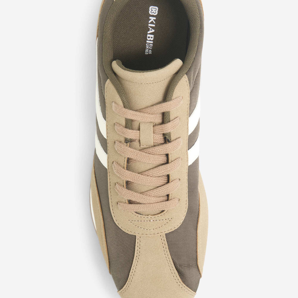 Two-Tone Lace-Up Sneakers KHAKI
