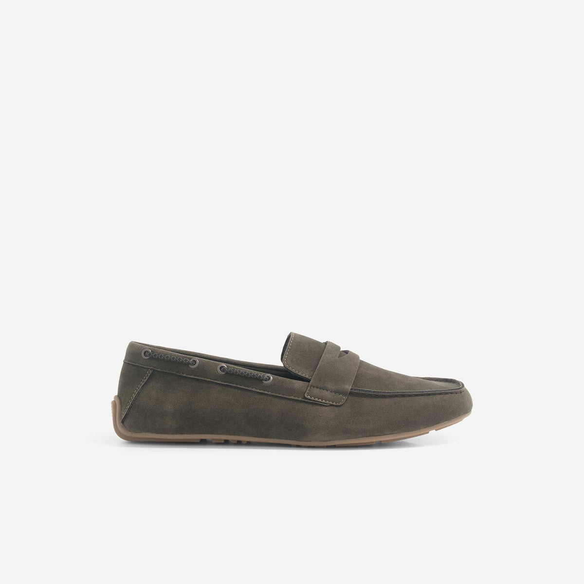 Faux Suede Boat Shoes BROWN