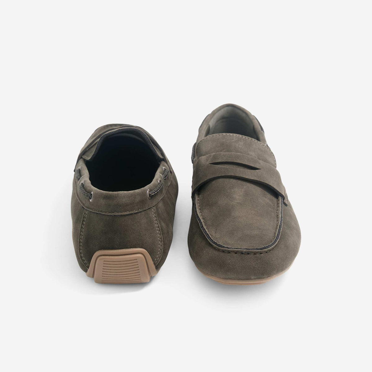 Faux Suede Boat Shoes BROWN