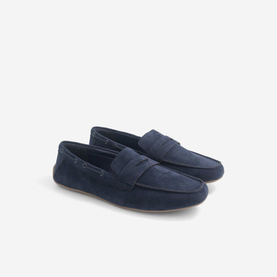 Faux Suede Boat Shoes BLUE