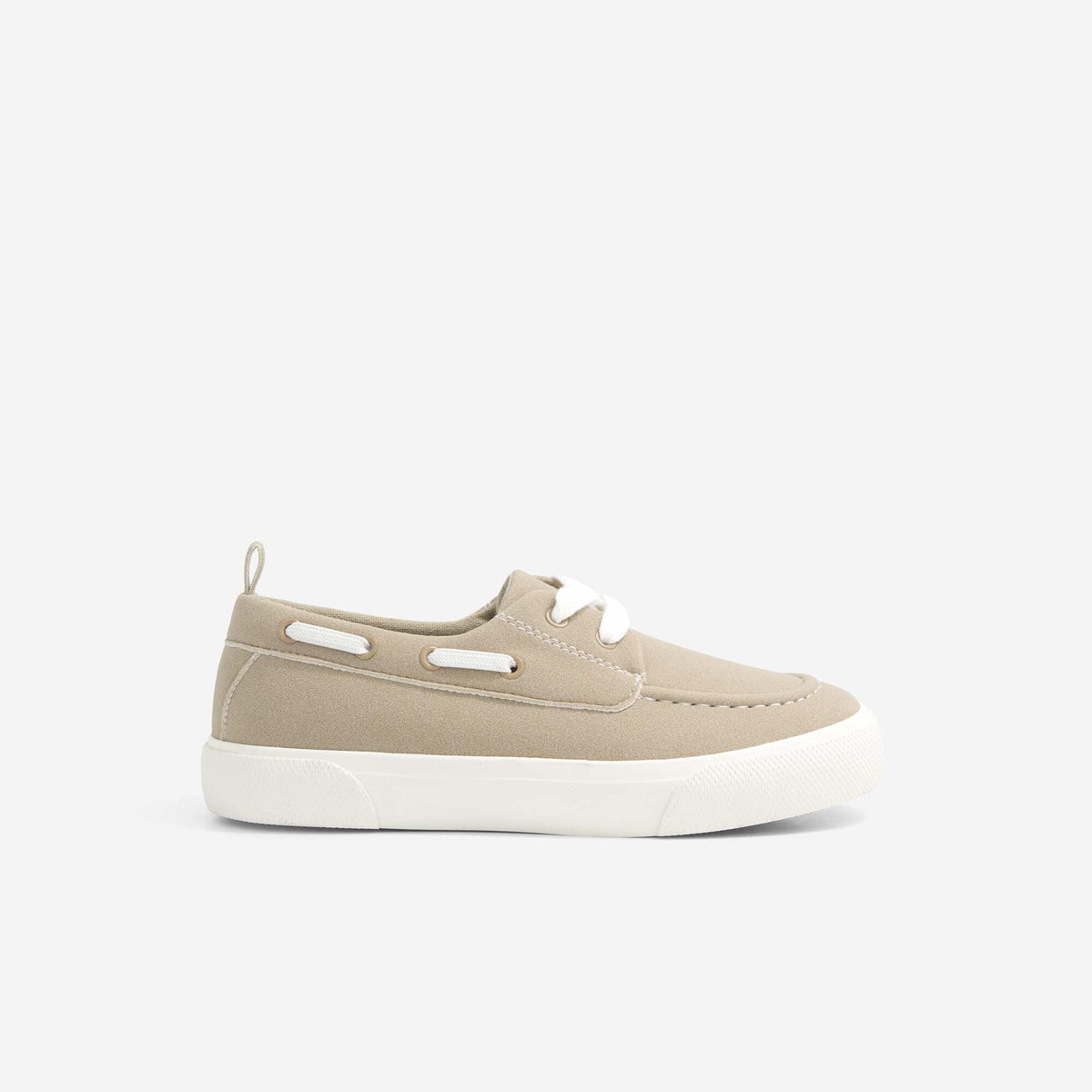 Lace-up boat shoes BEIGE