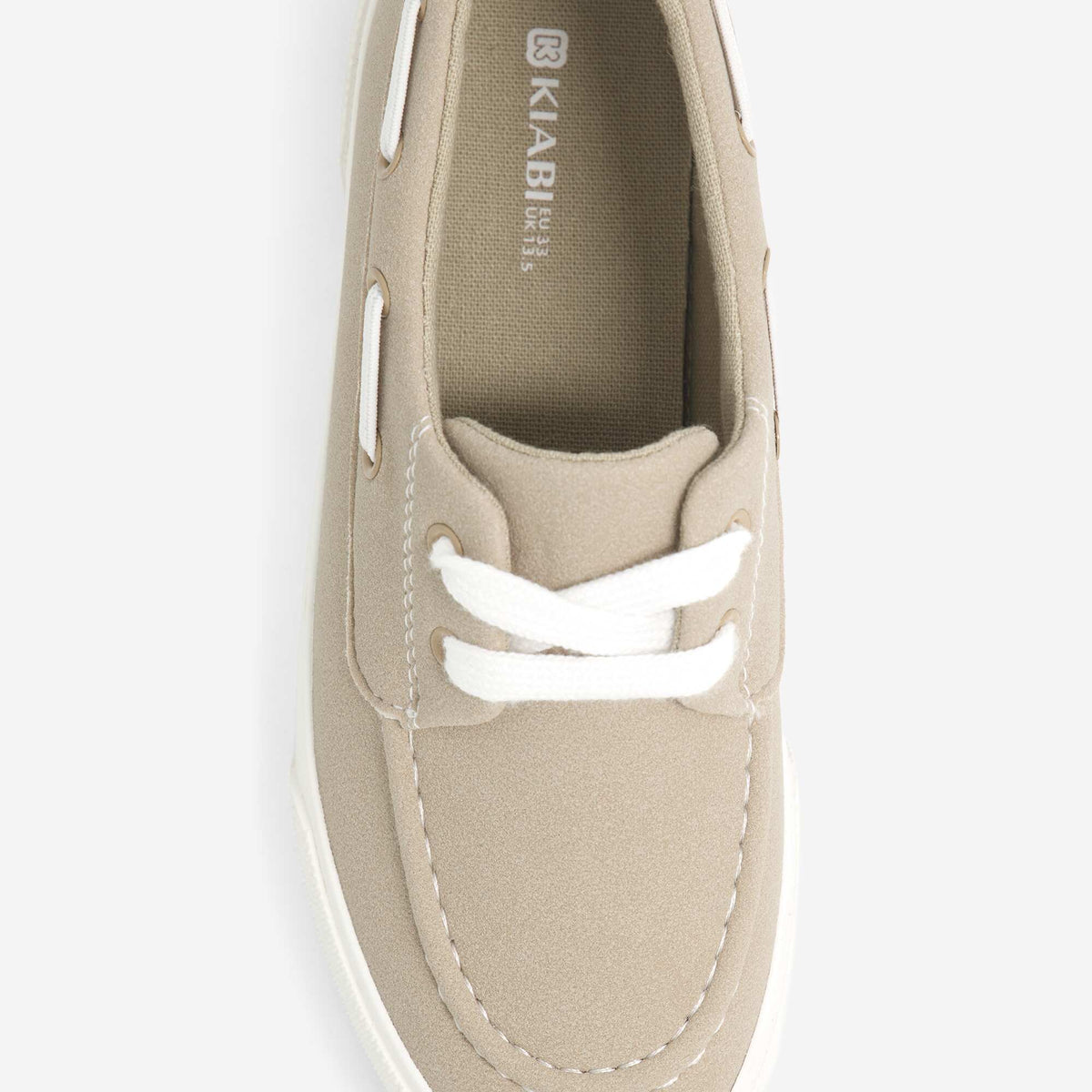 Lace-up boat shoes BEIGE