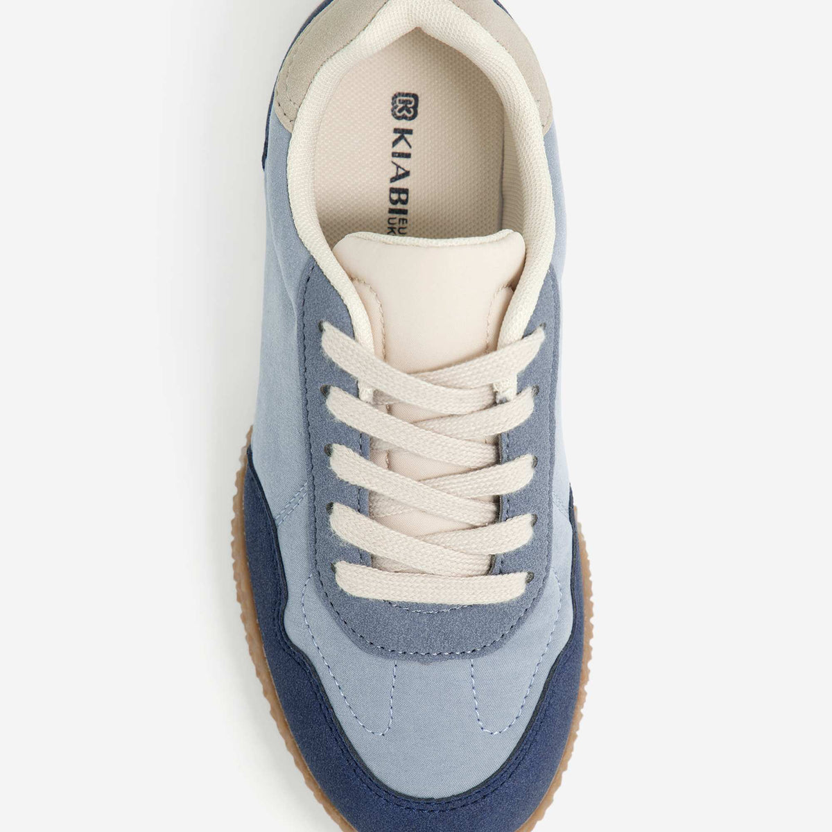 Contrast Low-Top Lace-Up Sneakers BLUE
