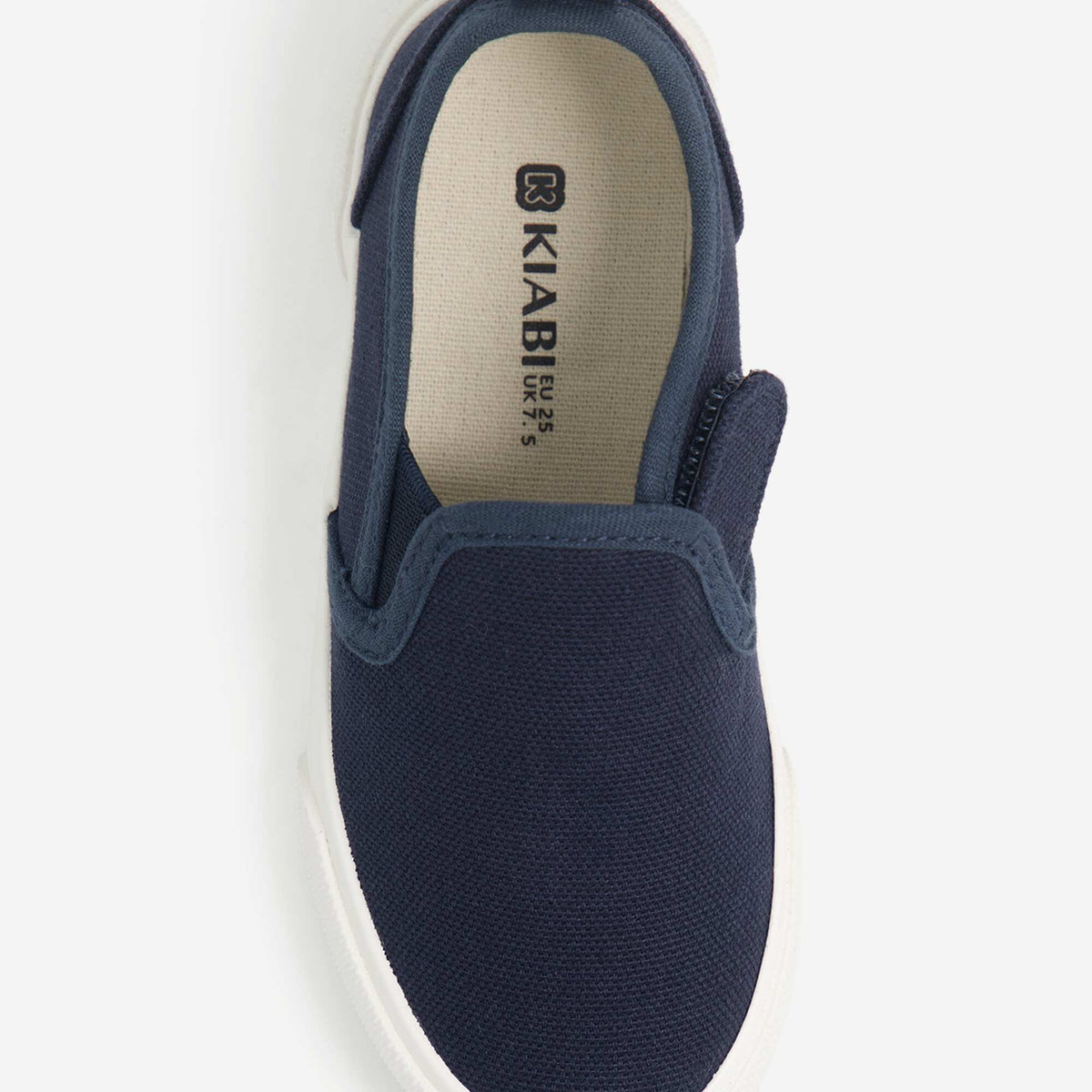 Patterned Slip-On Sneakers with Hook-and-Loop Straps BLUE