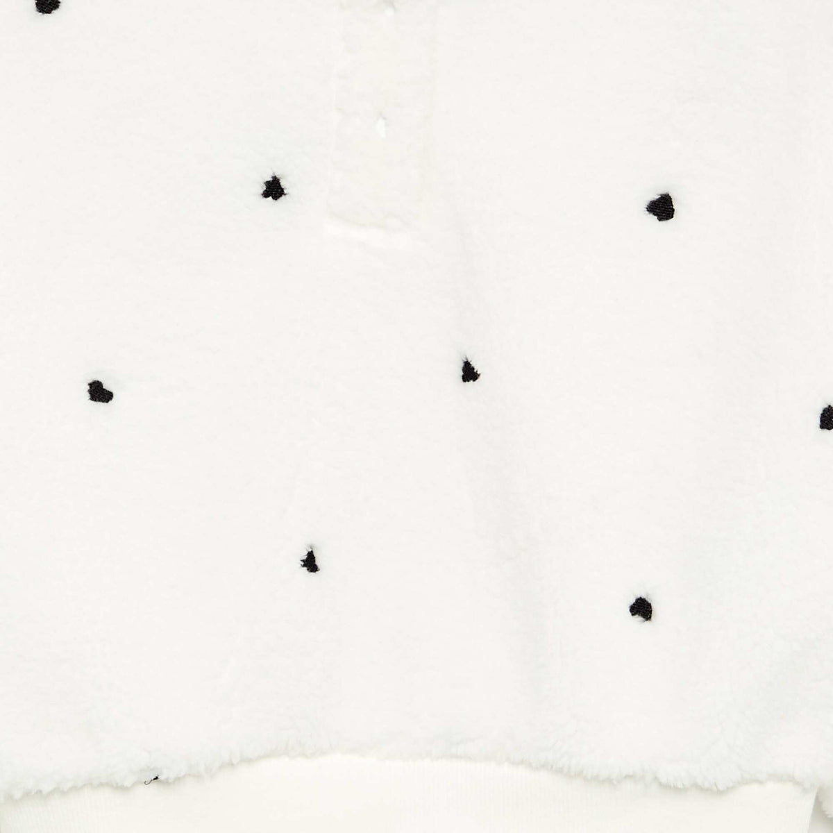 High-Neck Fleece Sweatshirt WHITE