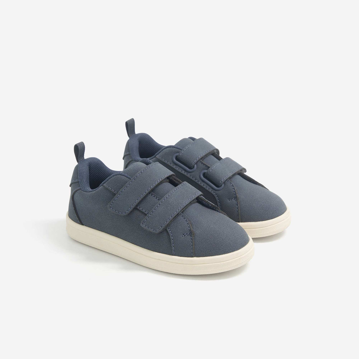 Low-top Sneakers with Hook-and-Loop Straps BLUE