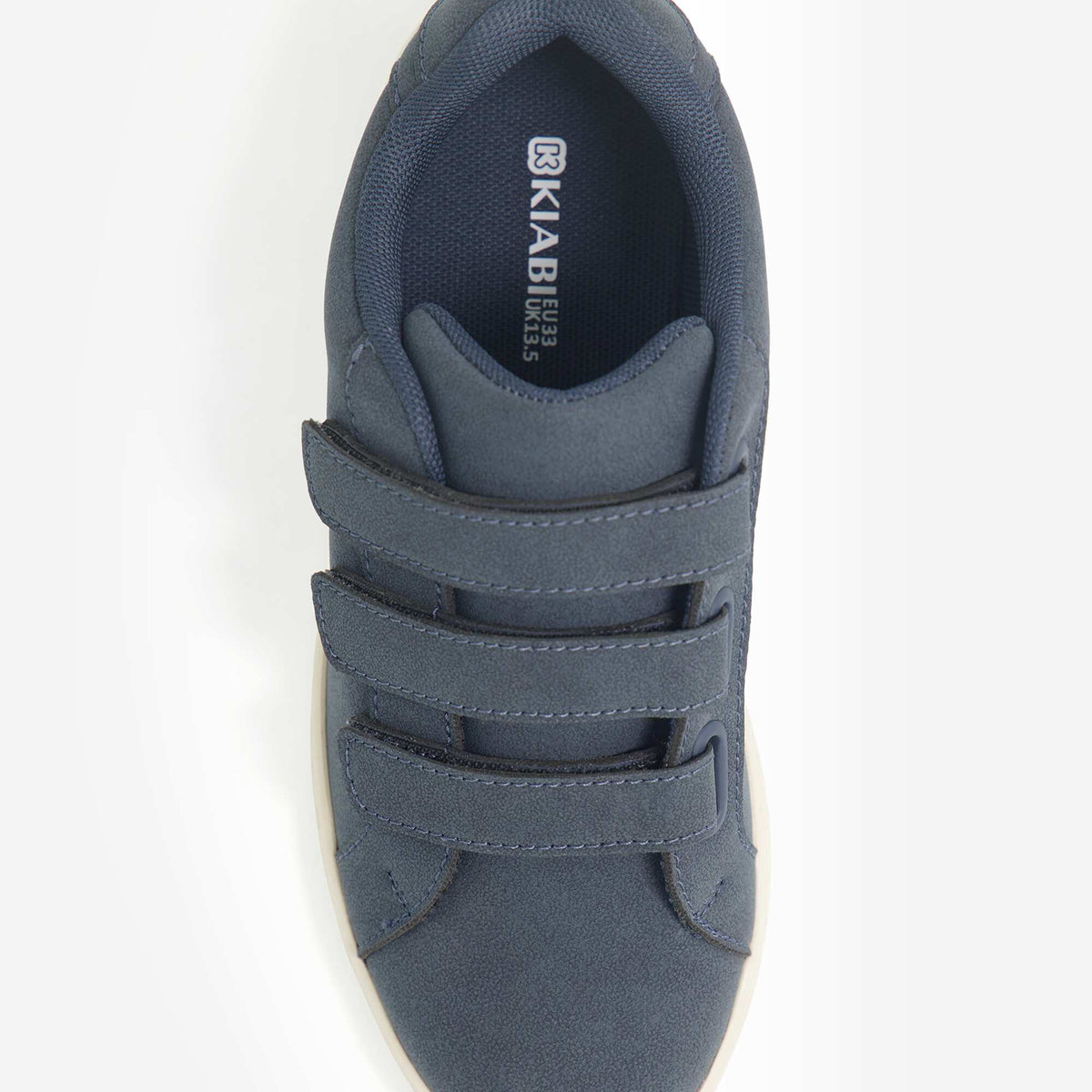 Low-top sneakers with hook-and-loop straps BLUE